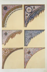 Moresque nr 2, plansza XI, z „Ornamentu gramatyki” Owena Jonesa (1809-68)